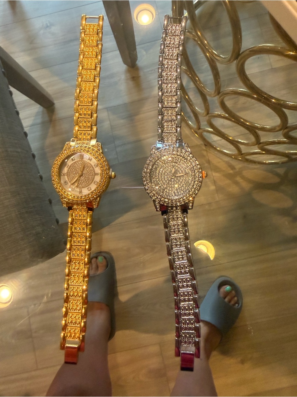 Women’s Crystal-Embellished Metal Watch - Gold or Silver